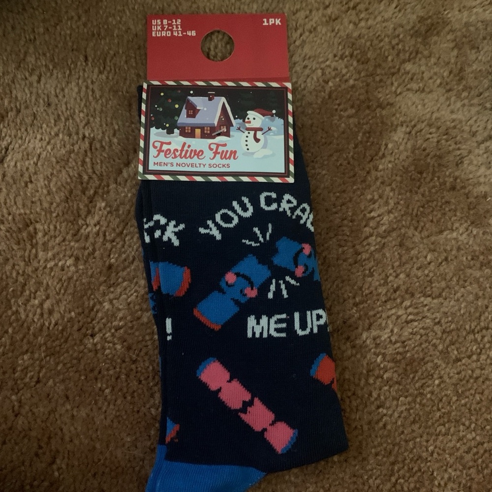 Men's Novelty Socks - Black and Blue